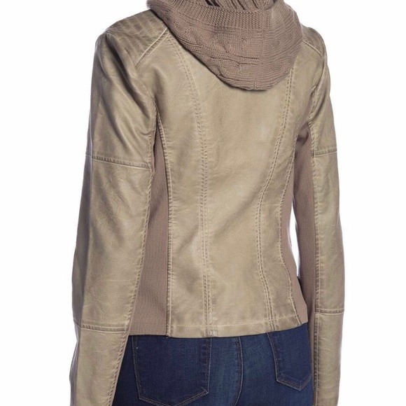 Distressed moto faux leather jacket - Picture 2 of 4